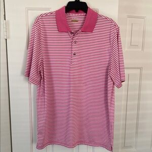 Pink Striped Polo Shirt